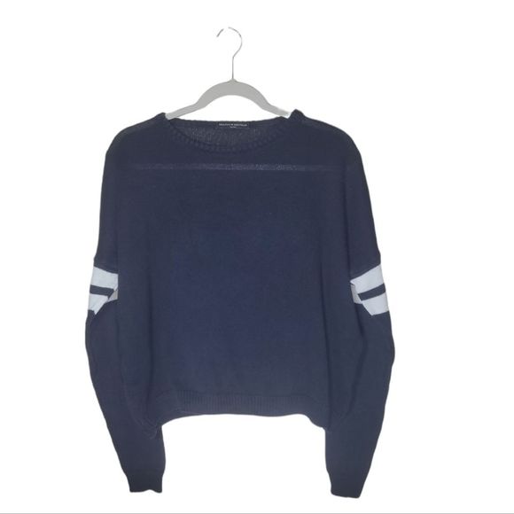 Brandy Melville Women's Long Sleeves Cotton Navy Sweater Pullover One Size - Picture 2 of 8